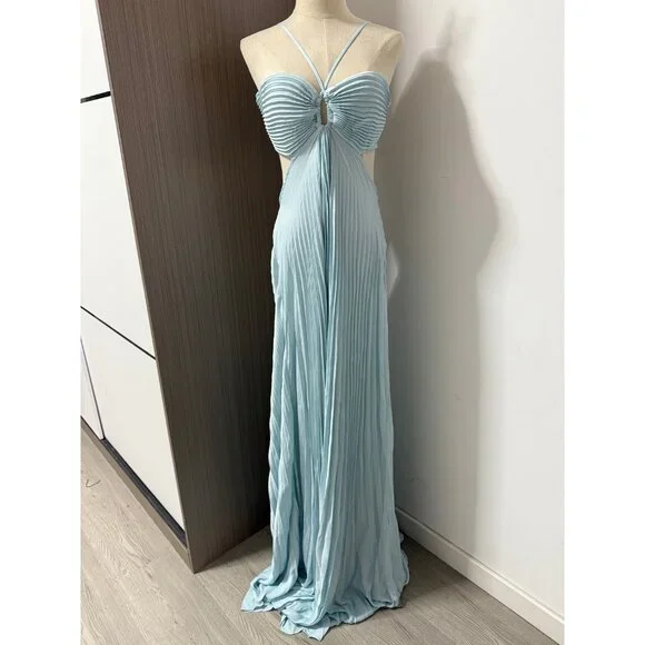 A.L.C. Moira Pleated Halter Maxi Dress - Picture 2 of 11